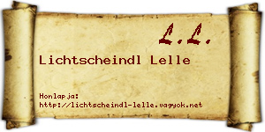 Lichtscheindl Lelle névjegykártya